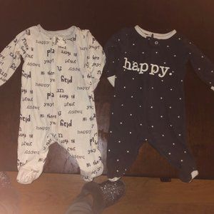 Set of 2 Happy baby newborn onesies